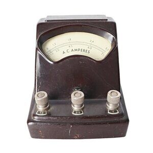 Vintage W.M. Welch Scientific Company D.C. Amperes Bakelite Gauge 30817 Steampun